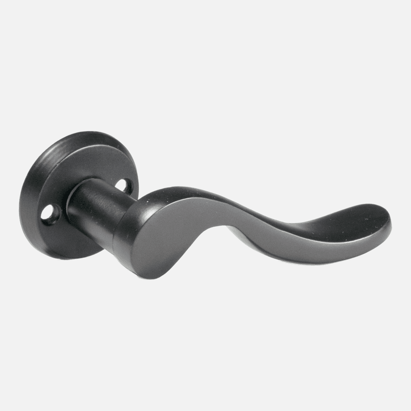 Door handle Ola - black cast iron